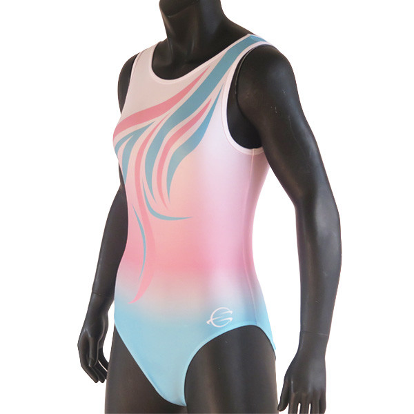 Fashion Cool Gymnastics Leotards Sleeveless Lycra Fabric Ombre Colors