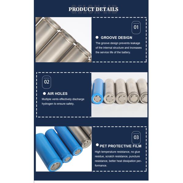 Cylinder Cell Lithium Ion Battery Case 18650 / 26650 / 21700 / 32650 Empty Cell Cans