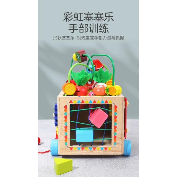 Children's Multi-functional Educational Toy Gear and Carrot Pulling Learning Activity Box