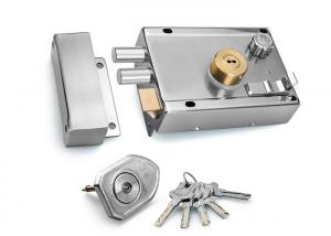 China House Security Rim Lock Stainless Steel Door Lock with Two Brass Cylinder Bolt on sale