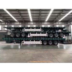 Quality Custom 20ft/40ft 3-Axle Flatbed Semi-Trailer New Special Transport Steel Box Truck Trailers With 12r22.5 Tyre for sale