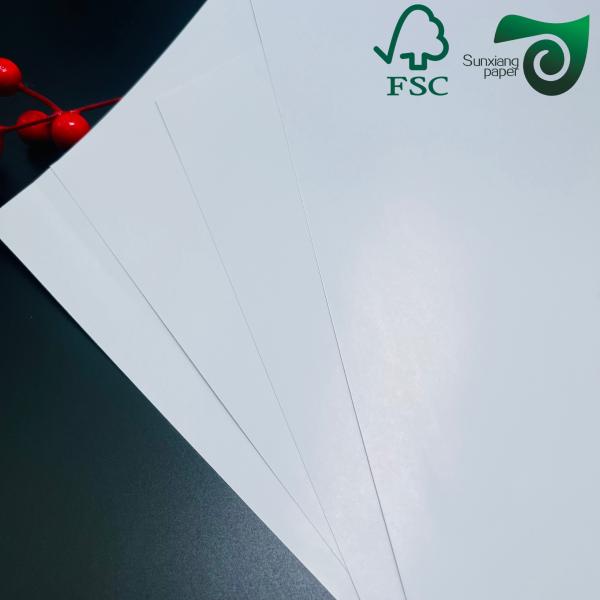 Single Sided Glossy Coated Paper Brilliant Finish For Professional Print