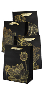 Black Gold Flowers (Assorted 4pcs)