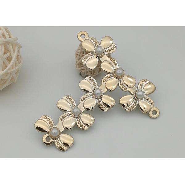 TPU Shoes Uppers Sandal Upper , T Shape Plated Flip Flop Upper With Flower Design