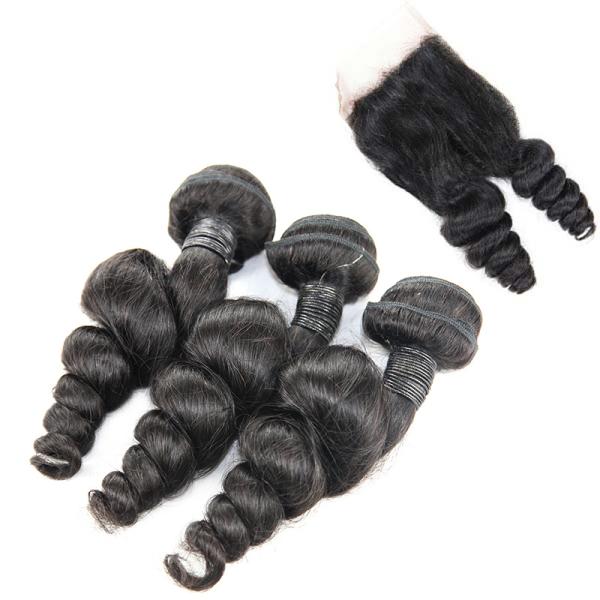 Natural Raw 10 Inch Loose Curly Human Hair Extensions 3 Bundles OEM Service