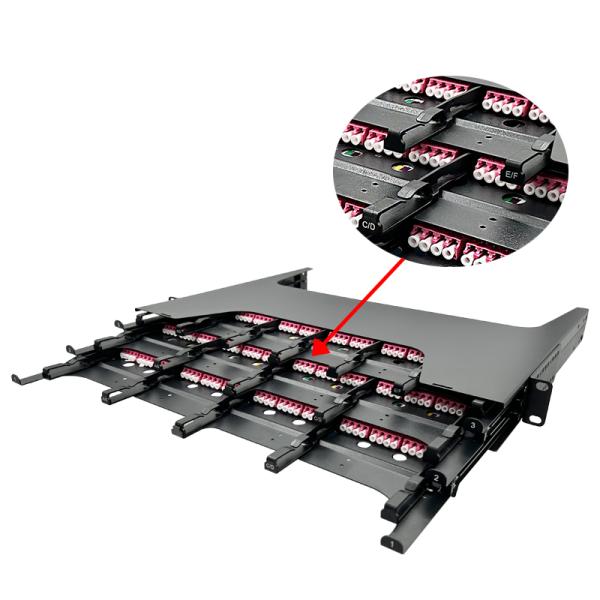 High Density 144 Core ODF Ethernet Wall Patch Panel With Optical Cassette