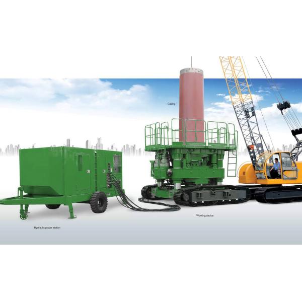 Bored Pile Construction Equipment Casing Rotator With Wired Remote Control Mode