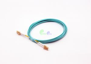 OM3 Fiber Optic Patch Cables Minimize Signal Loss , 2.0x4.1mm Aqua Fiber Patch Cable