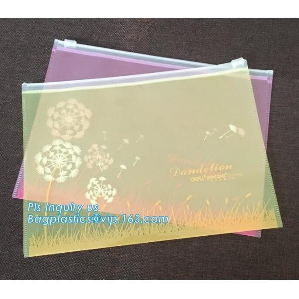 Printing PVC / EVA slider zipper plastic clear swimwear packaging bags, Nylon Zipper Packaging Custom Printed Slider Und