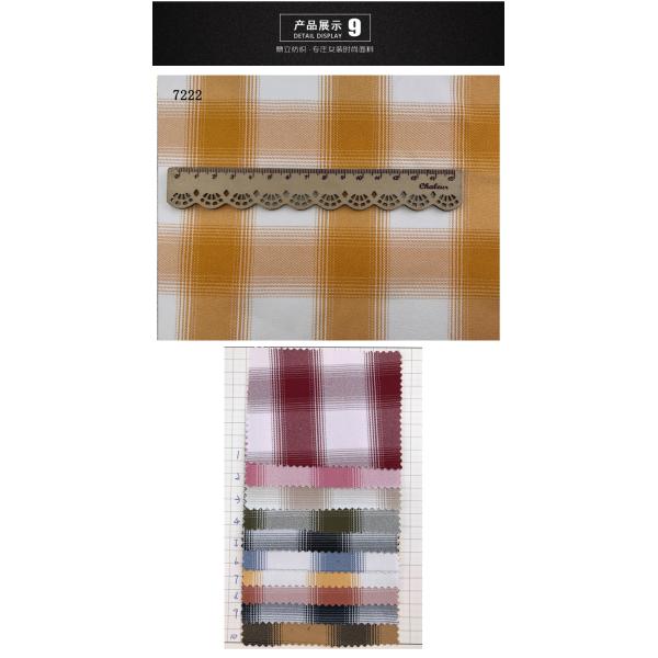 Woven 200gsm 40s Red Check And Stripe Fabrics Polyester Gingham Fabric