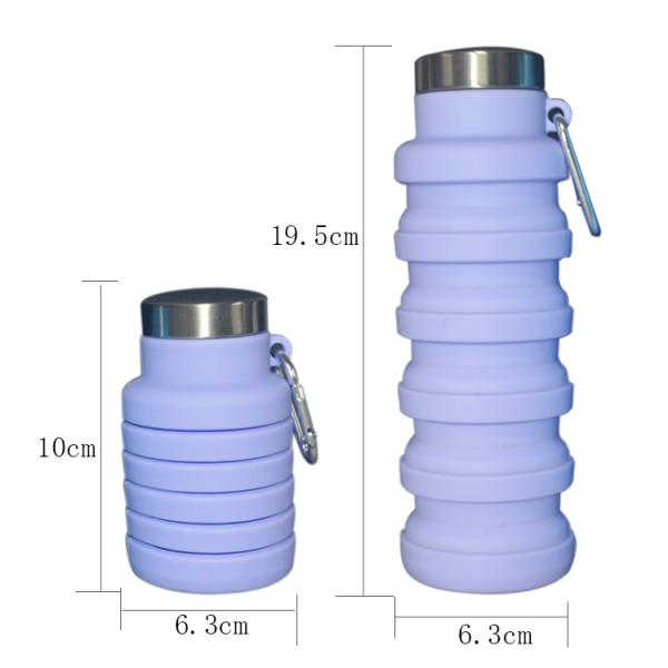 High Quality Eco-friendly Sports 335ml Silicone Collapsible Water Bottle