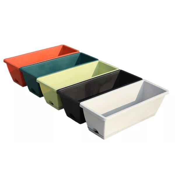 Outdoor Vegetables Plastic Horticultural Plant Pots With Drainage Hole Tray