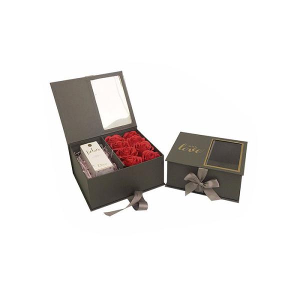 Colorful Cardboard Flower Boxes , Lid And Case Box Matt / Glossy Lamination