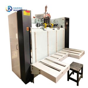 Making Double Piece Cartons Carton Stitcher With Automatically Counts Stacker