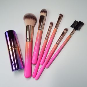 Quality Skin Friendly Cosmetic Makeup Brush Set 7pcs Bristle Gradient Retractable for sale