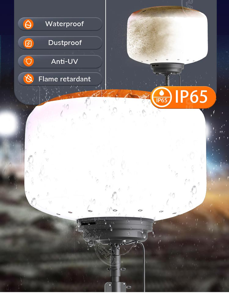 1000W Construction Jobsite LED Inflated 360 Degress Balloon Light IP65 High Lumen