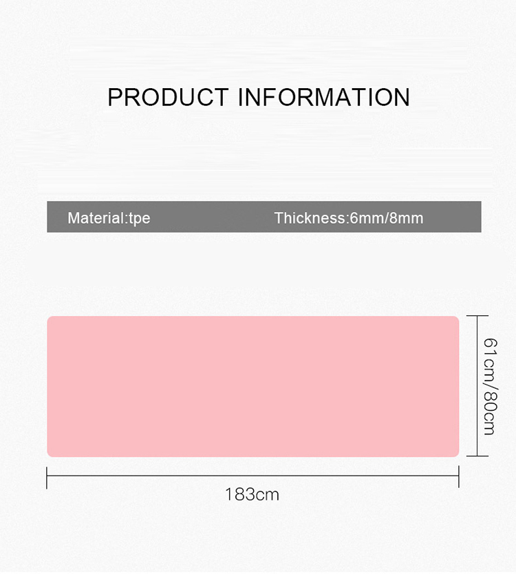 NBR PVC 0.6CM 1CM Yoga Non Slip Large Exercise Mat For Home Workout Gym