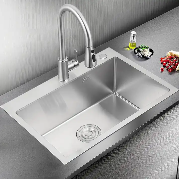 Rectangular Stainless Steel Utility Sink Above Counter Kitchen Sink
