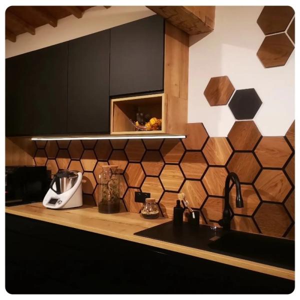 Modern Design Wood Veneer Acoustic Hexagon Panels Soundproof And Sound-Absorbing Wall Panels For Hotel Insulation