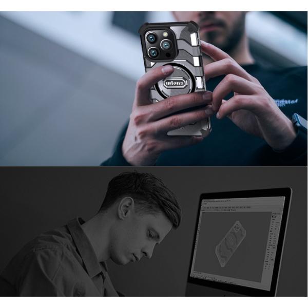 Suitable For IPhone 17 Mobile Phone Case Apple 17 Airbag Anti-Fall Case IP16 Magnetic Case Black + Magnetic, Gray + Magnetic, Blue + Magnetic, Bronze