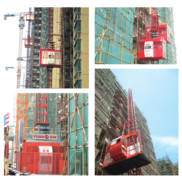 Building hoist 2tons load lifting elevator