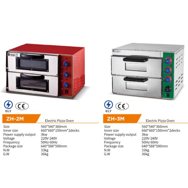 2 Decks Home Kitchen Toaster Mini Pizza Oven Electric Bread Maker 3KW For Bakery With Viewing Window