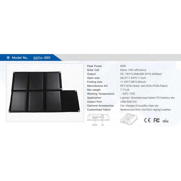 100w 120w 200w 300w Folding Solar Panel Kit Outdoor Carry For IPad Cell Phones