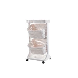 360 Degree Two Tier Laundry Trolley Plastic Laundry Hamper