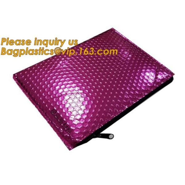 air mail metallic holographi rose gold bubble padded mailer / Zip lockk bubble bag/ slider bubble bag,Holographic Factory