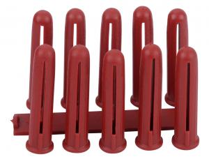 Quality Building PE Plastic Wall Plugs 200N Capacity Red Screw Plugs 5.5MM X 34MM for sale