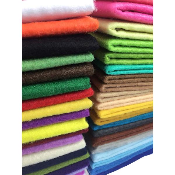 Color Non Woven Polyester Felt Fabric Roll 10 - 200gsm