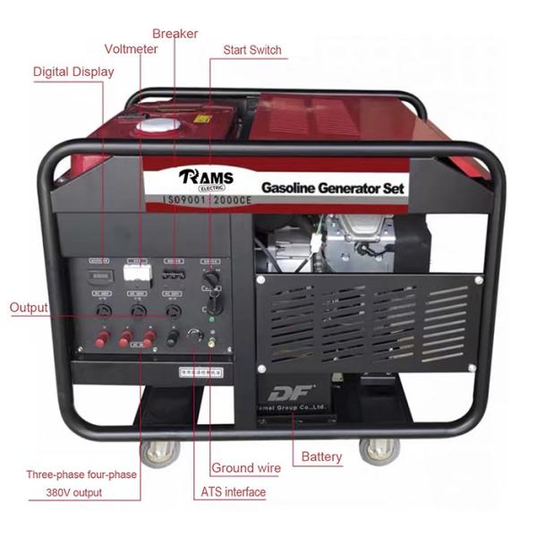 V TWIN 18KW High Wattage Generator Portable 15000W Power 999CC Displacement