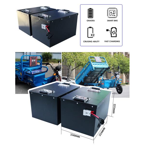 72V Electric Three-wheeler Battery Pack 48V 200Ah Rechargeable Lifepo4 Battery for Tricycles and Mini Car Golf Cart