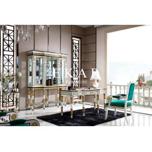 2018 newly listed Spanish royal style latest wooden office table design FLN-M