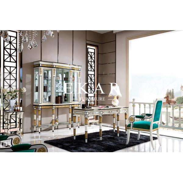 2018 newly listed Spanish royal style latest wooden office table design FLN-M-ZT101