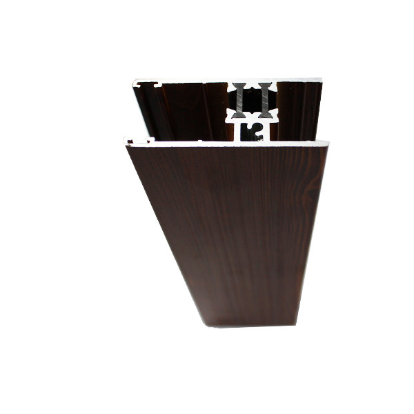 Multifunctional Rectangle Wood Finish Aluminium Profiles For Glass Windows