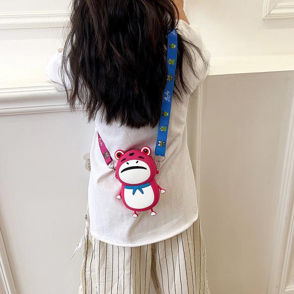 Frog Customized Silicone Pencil Case Crossbody Shoulder Bag Kids Handbag Pop Purse Bag School SUpplies Birthday Gifts