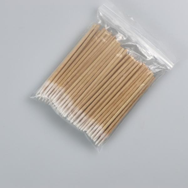 Wooden Stick Micro Pointed Cotton Swab 1mm Lint Free For Cleaning