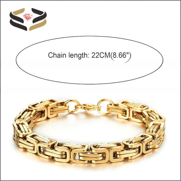 High Polished Braided Link Stainless Steel Bracelet for Men Women Clasp