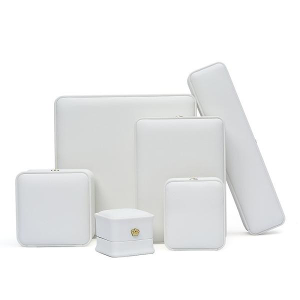 High-End Brushed PU Leather Jewelry Box, Luxury Ring Box, Bracelet Pendant Necklace Packaging Box, Custom Jewelry Gift Box