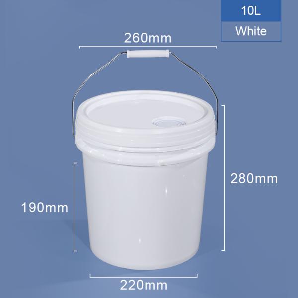 liquid fertilizer PP Round Plastic Bucket With Lid Handle Printing with Heat Transfer