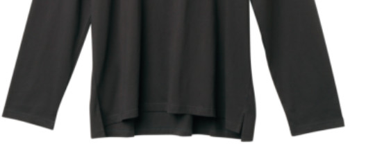 Men Black 160gsm Casual Sport Long Sleeve Knitted Shirt