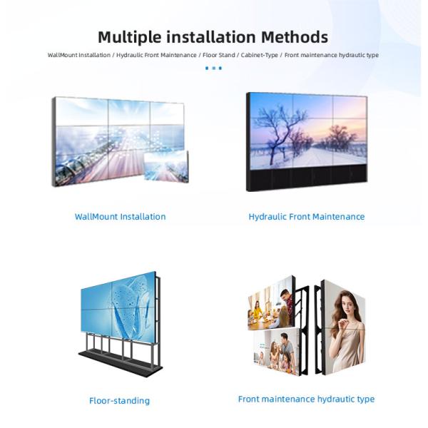 Factory Ultra Thin Bezel 55'' 3*3 LCD Video Wall Advertising Player LCD Panel Digital Poster Seam for Exhibition Halls