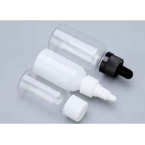 Essential Oil 50ml 30ml Clear Plastic Dropper Bottles Screen Printing