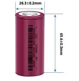 Cylindrical Shape LiFePO4 Lithium Ion Battery Cell 26650 3.2V 3400mah 3C Discharge Rate
