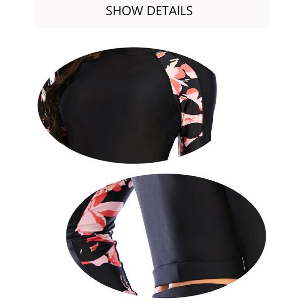 Sunscreen Long Sleeve 2 Piece Swimsuit Round Neck Womens Long Sleeve Surf Suit