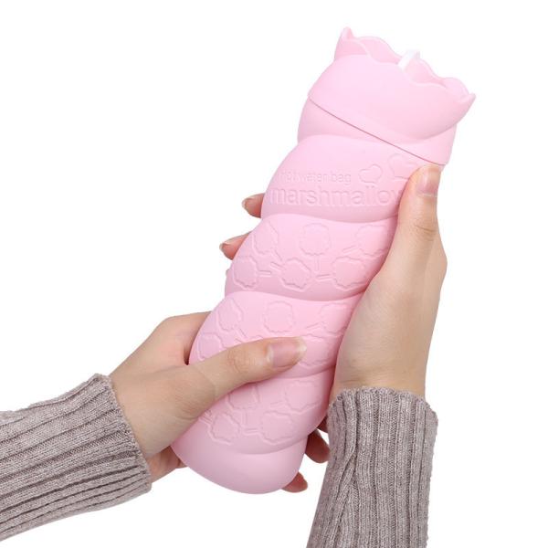 Silicone Hot Water Bottle Cozy Bag For Pain Relief Neck And Shoulders Feet Warmer