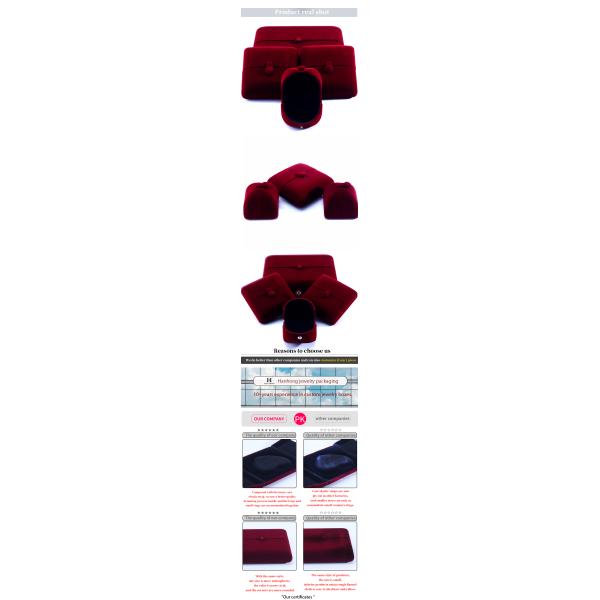 elegant double door jewelry box hign end red velvet jewellery box with logo