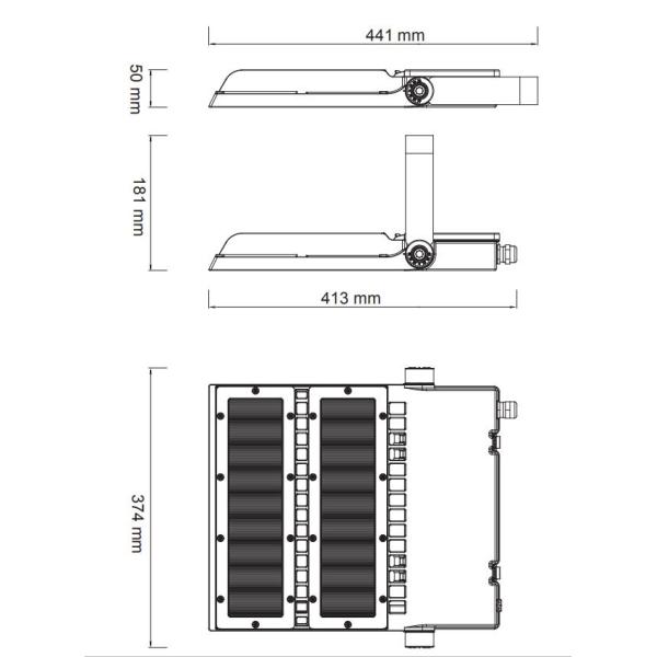 Farrari LED Sports Ground Floodlights NICHIA LED Chips Type CE / ROHS Approval