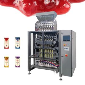 China Stainless Steel Sachet Packing Machine Jam Jelly Candy Stick Multi Lane Packaging Machine on sale